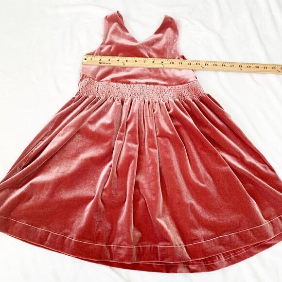 Rowe thick heavy exposed button knee length crushed velvet dress - Picture 8 of 9